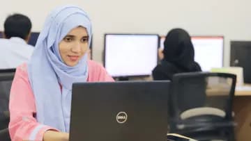 Girl Using Laptop
