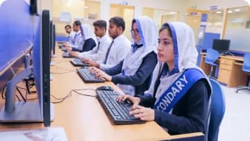 Girls Working on Computers